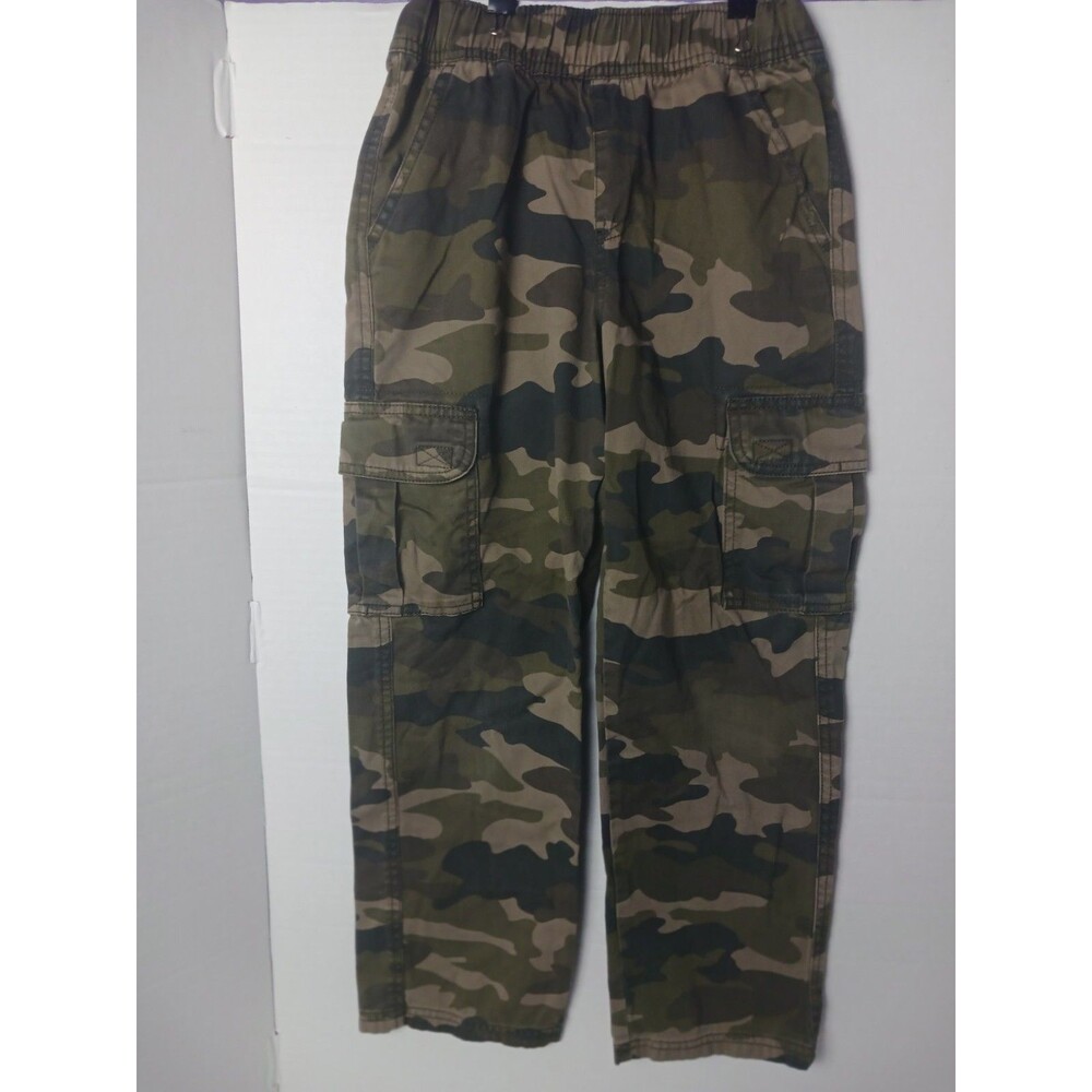 Children’s Place Boys Pull On Cargo Pants Olive Camo Size 8